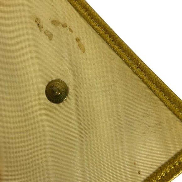 Princess Gardner Wallet Coin French Purse Gold Leather Embroidered Flower 1950s - Picture 8 of 8